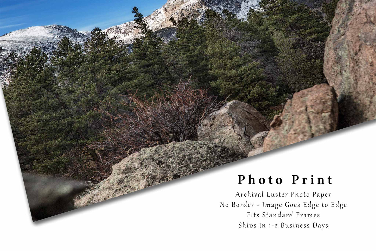 Hallett Peak Photography Print | Rocky Mountain National Park Picture | Western Wall Art | Colorado Landscape Photo | Nature Decor | Not Framed