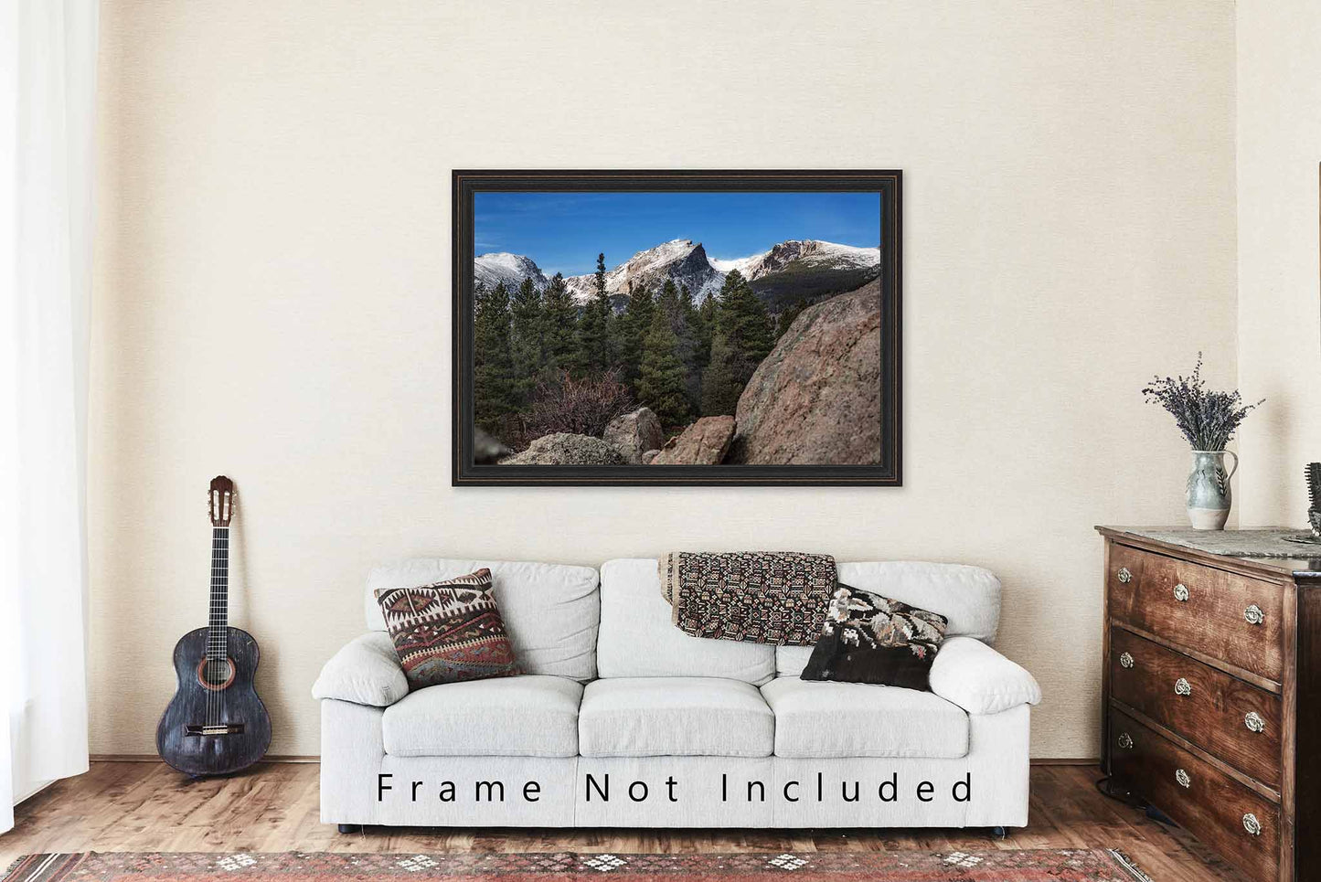 Hallett Peak Photography Print | Rocky Mountain National Park Picture | Western Wall Art | Colorado Landscape Photo | Nature Decor | Not Framed