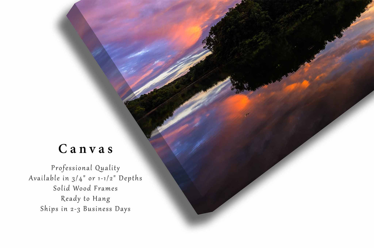Lake Woodhaven Canvas | Reflection Gallery Wrap | Appalachian Photography | Tennessee Landscape Wall Art | Nature Decor | Ready to Hang