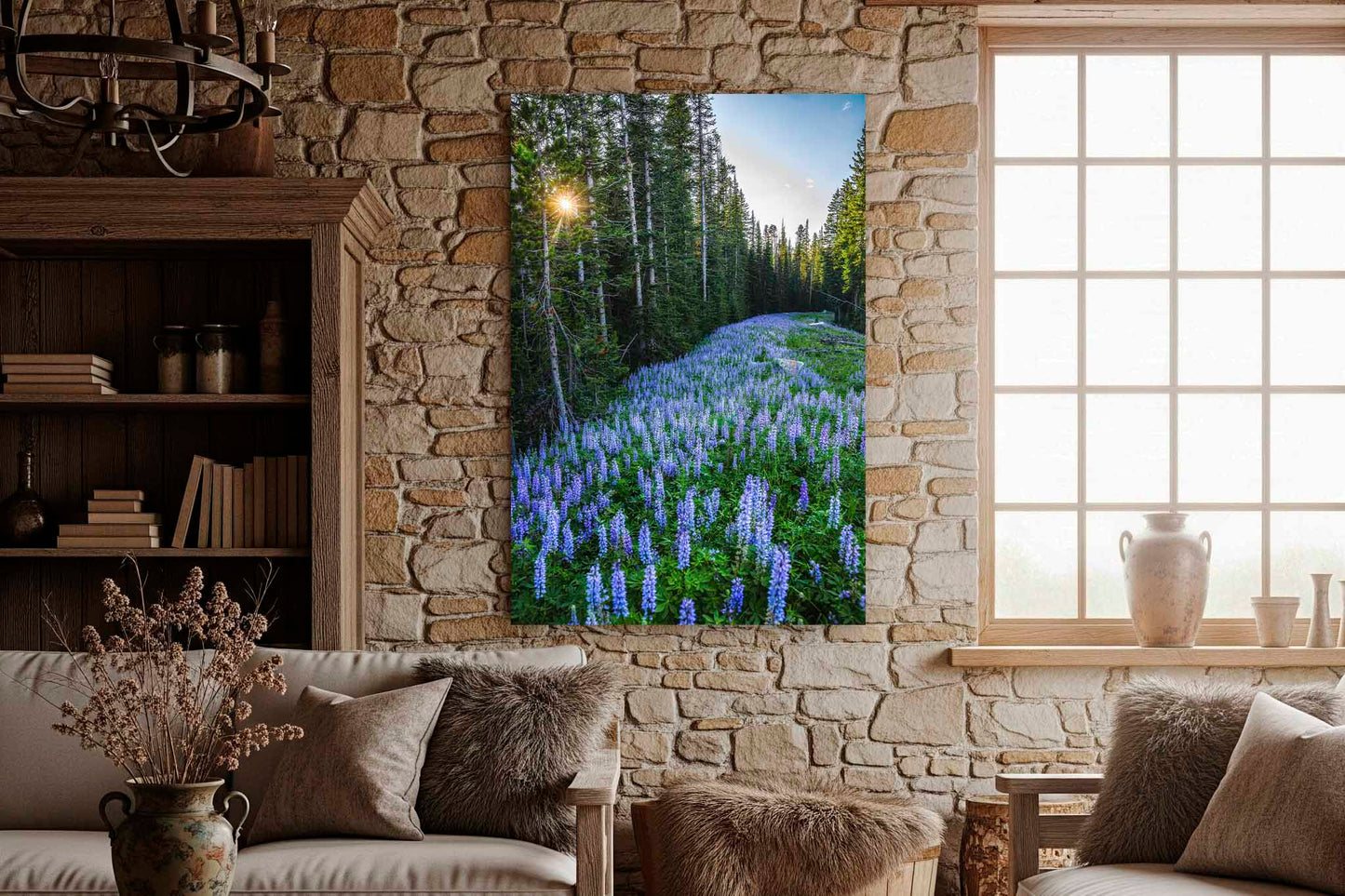 Purple Lupine Metal Print | Vertical Wildflower Photography | Rocky Mountain Wall Art | Montana Photo | Nature Decor | Ready to Hang