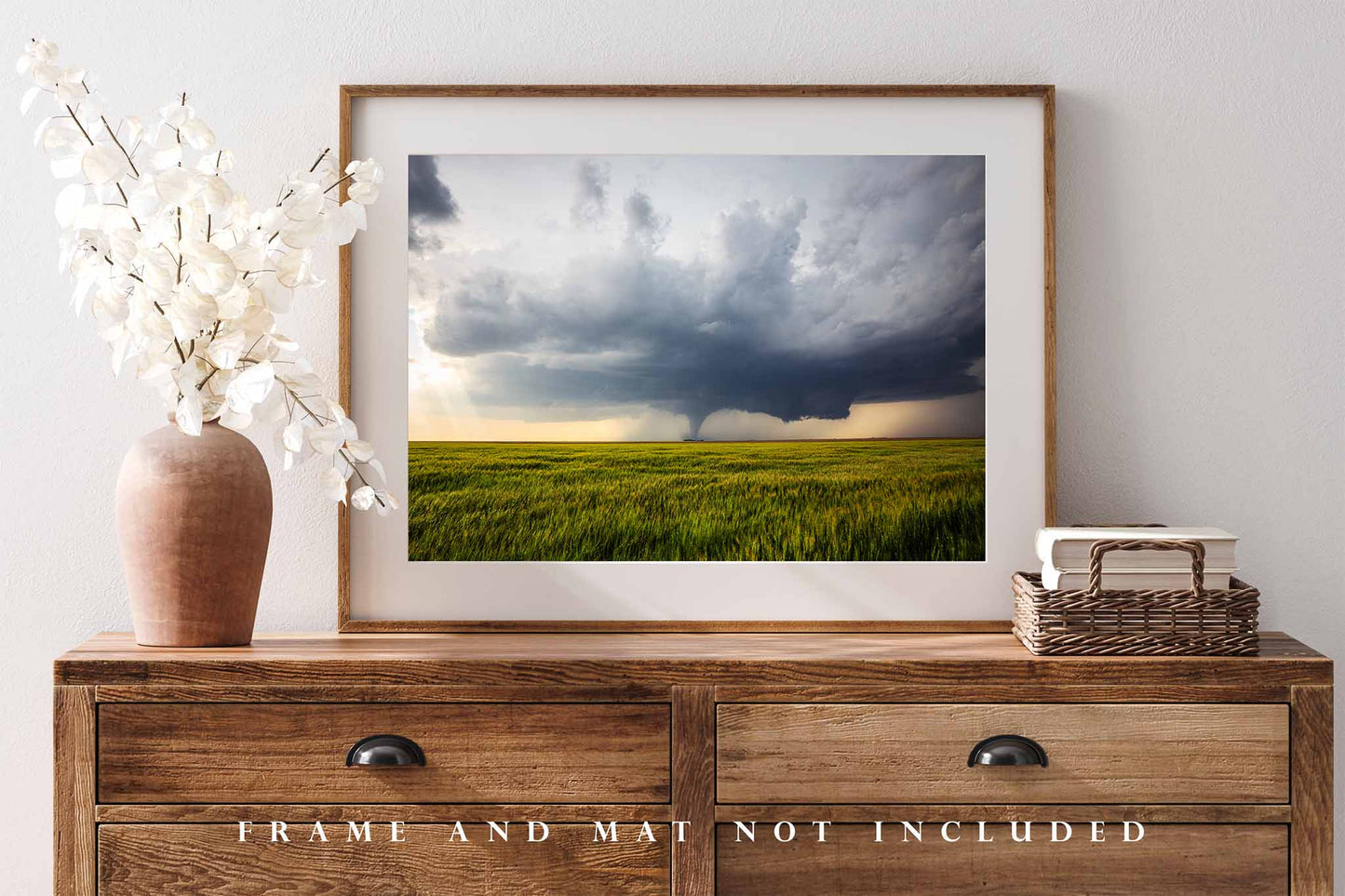 Tornado Photography Print | Supercell Thunderstorm Picture | Storm Wall Art | Kansas Landscape Photo | Weather Decor | Not Framed