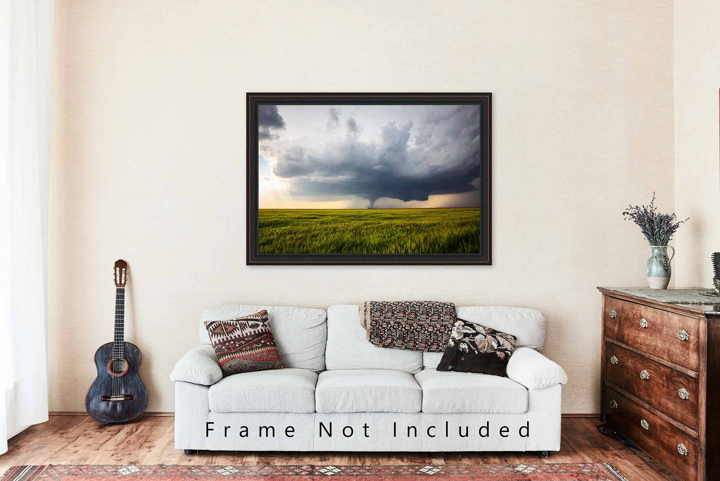 Tornado Photography Print | Supercell Thunderstorm Picture | Storm Wall Art | Kansas Landscape Photo | Weather Decor | Not Framed