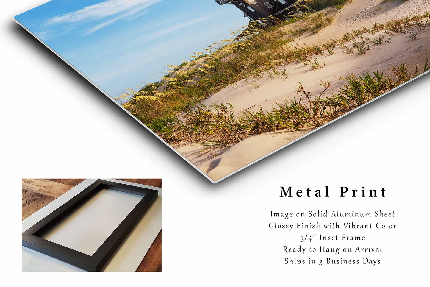 Outer Banks Metal Print | Oregon Inlet Life Saving Station Photography | North Carolina Beach Wall Art | Atlantic Coast Photo | OBX Coastal Decor | Ready to Hang