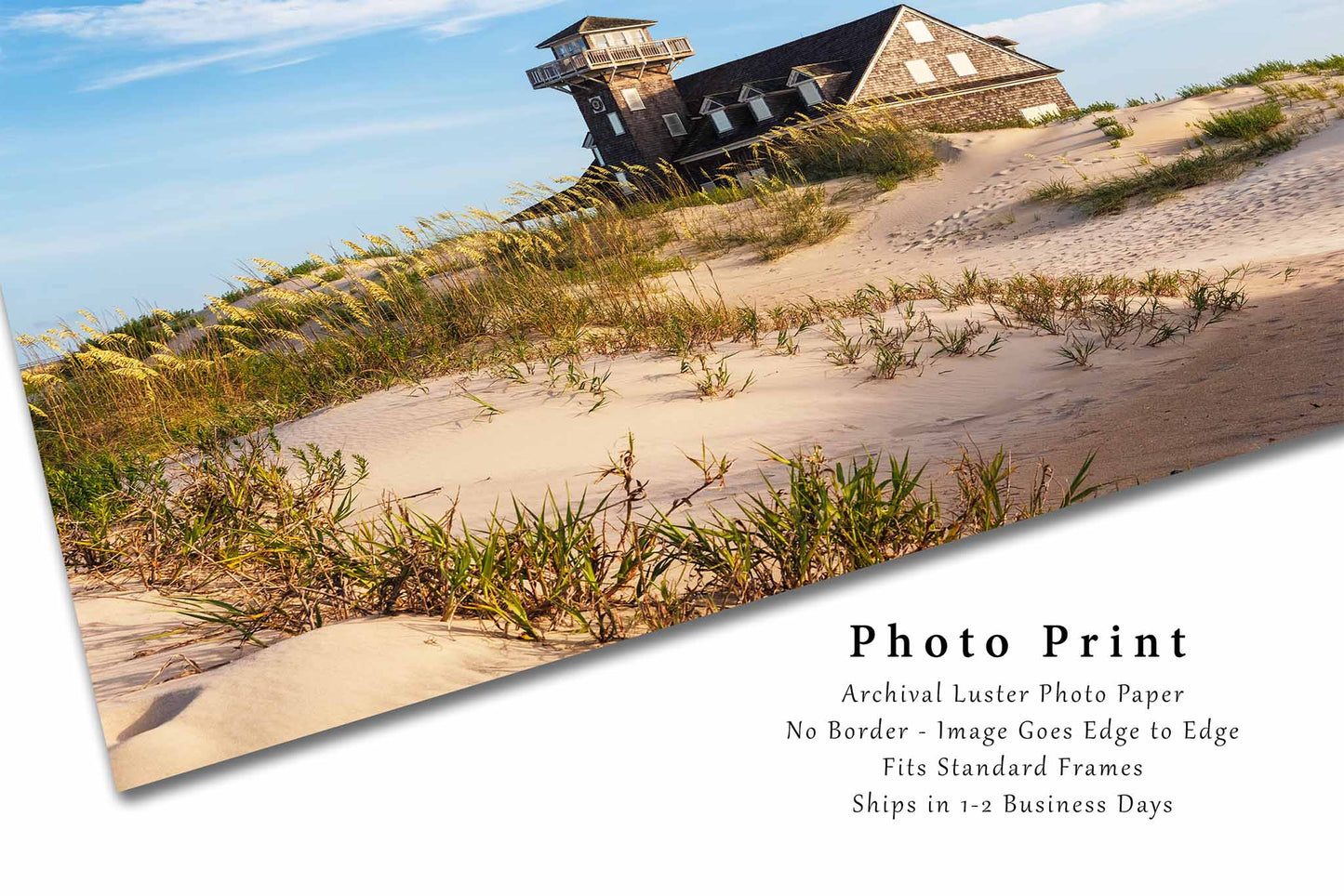 Outer Banks Photography Print | Oregon Inlet Life Saving Station Picture | North Carolina Beach Wall Art | Atlantic Coast Photo | OBX Coastal Decor | Not Framed