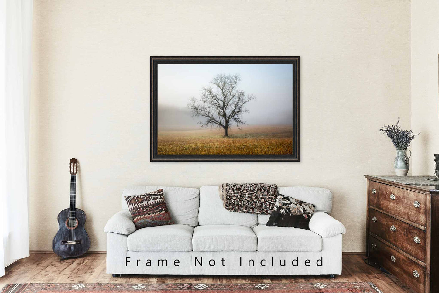 Nature Photography Print | Tree Shrouded in Fog Picture | Great Smoky Mountains Wall Art | Cades Cove Photo | Tennessee Decor | Not Framed