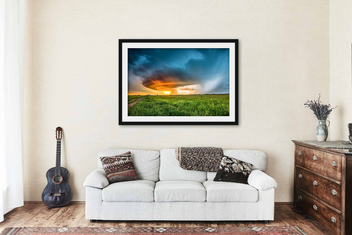 Storm Framed and Matted Print | Thunderstorm Photo | Oklahoma Decor | Weather Photography | Nature Wall Art | Ready to Hang