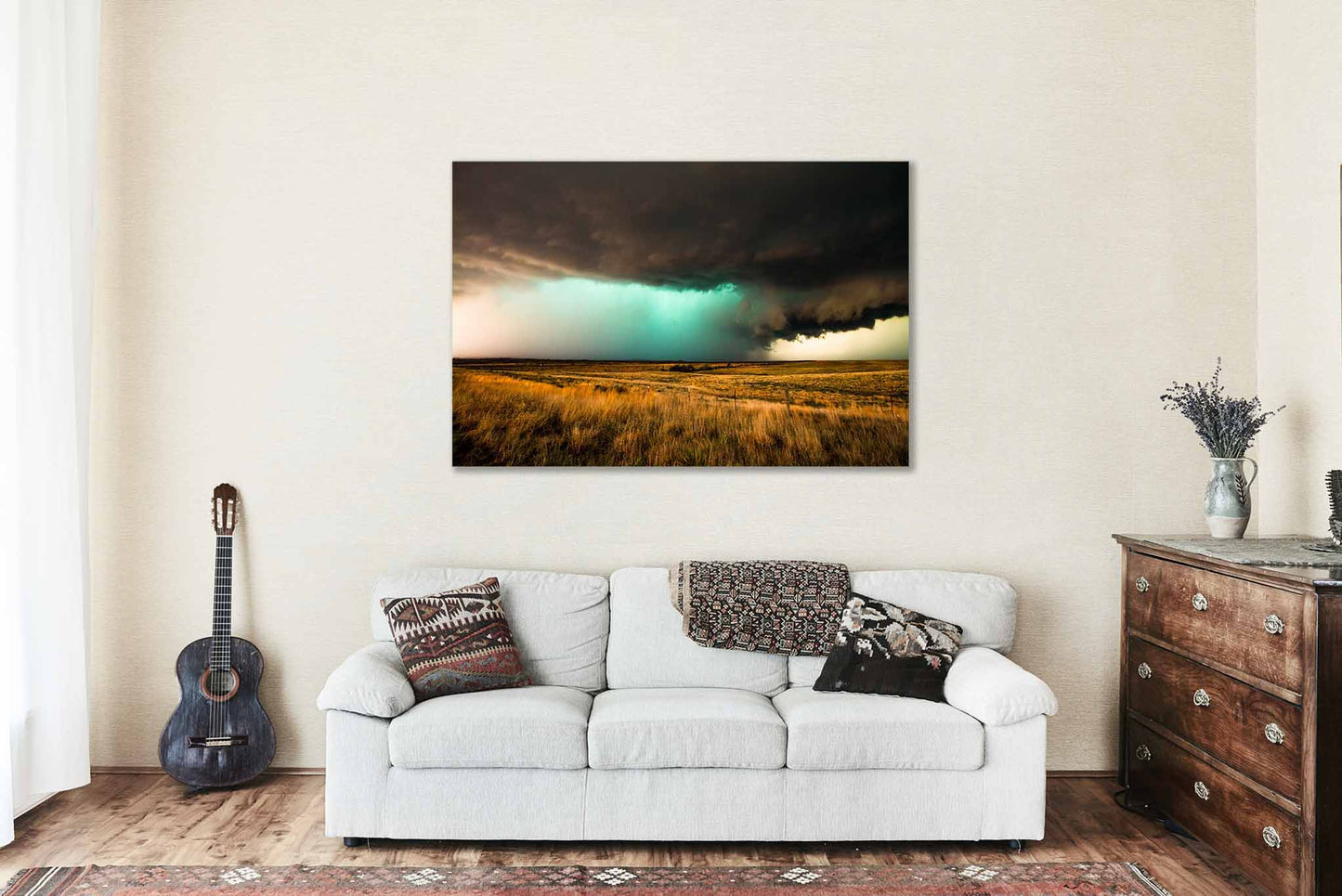 Storm Canvas | Thunderstorm Gallery Wrap | Great Plains Photography | Texas Wall Art | Weather Decor | Ready to Hang