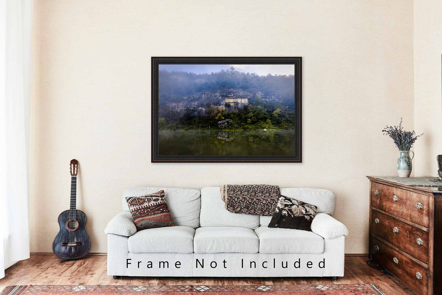 Buffalo National River Photography Print | Rock Wall Reflection Picture | Ozark Mountains Wall Art | Arkansas Landscape Photo | Nature Decor | Not Framed