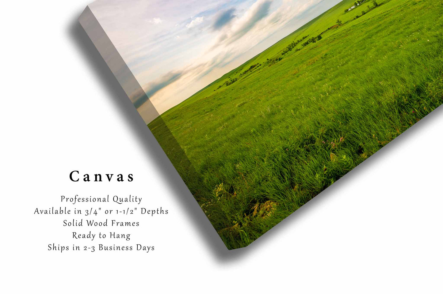 Flint Hills Canvas | Tallgrass Prairie Gallery Wrap | Great Plains Photography | Kansas Landscape Wall Art | Nature Decor | Ready to Hang