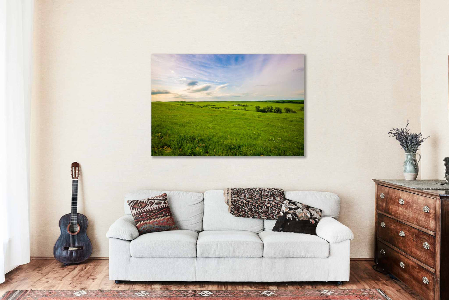 Flint Hills Canvas | Tallgrass Prairie Gallery Wrap | Great Plains Photography | Kansas Landscape Wall Art | Nature Decor | Ready to Hang