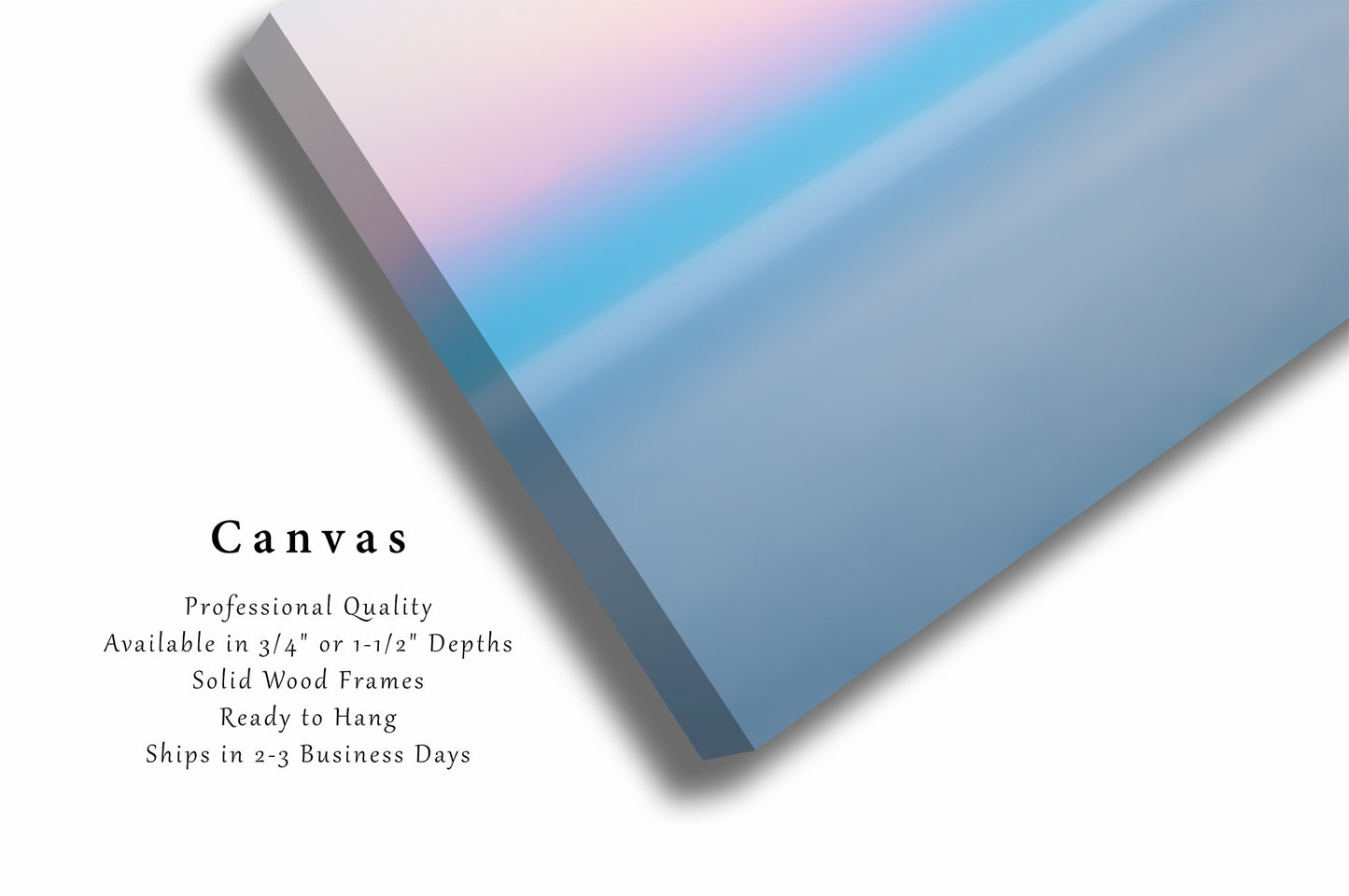 Layer of Fog Over Pacific Ocean in Big Sur California Canvas Wall Art | Blurry Abstract Photography Coastal Decor