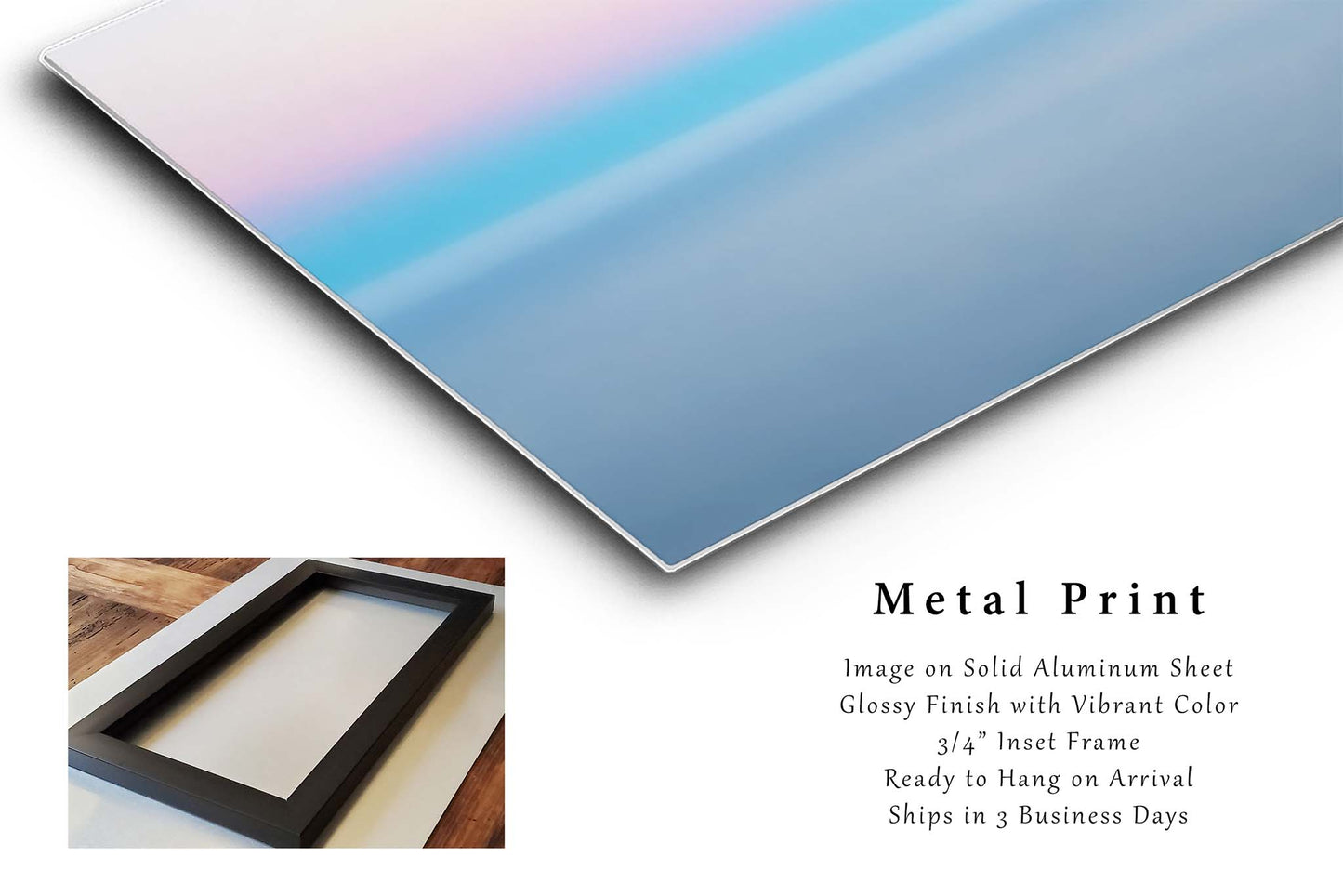 Layer of Fog Over Pacific Ocean in Big Sur California Metal Print Wall Art | Blurry Abstract Photography Coastal Decor