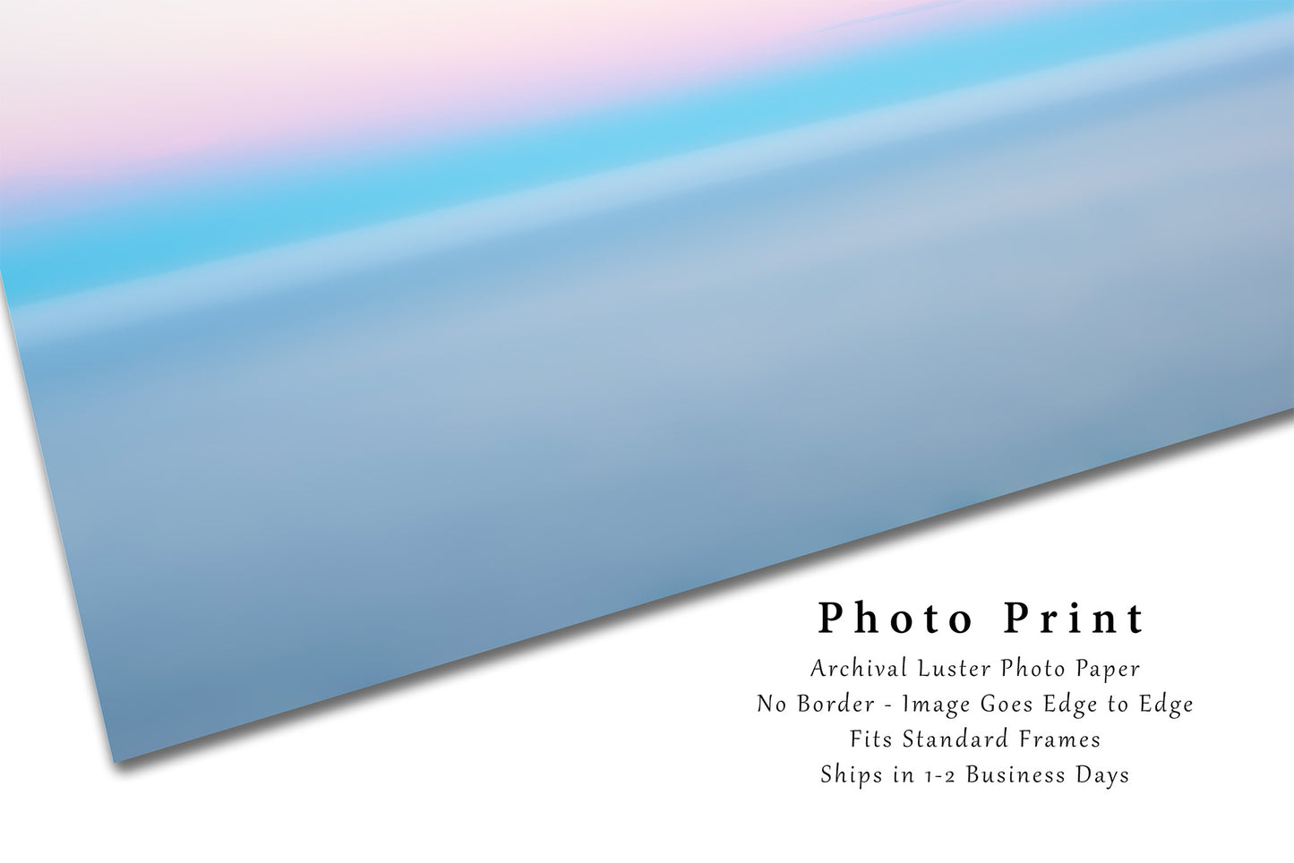 Layer of Fog Over Pacific Ocean in Big Sur California Photo Print (Unframed) | Blurry Abstract Wall Art Coastal Decor
