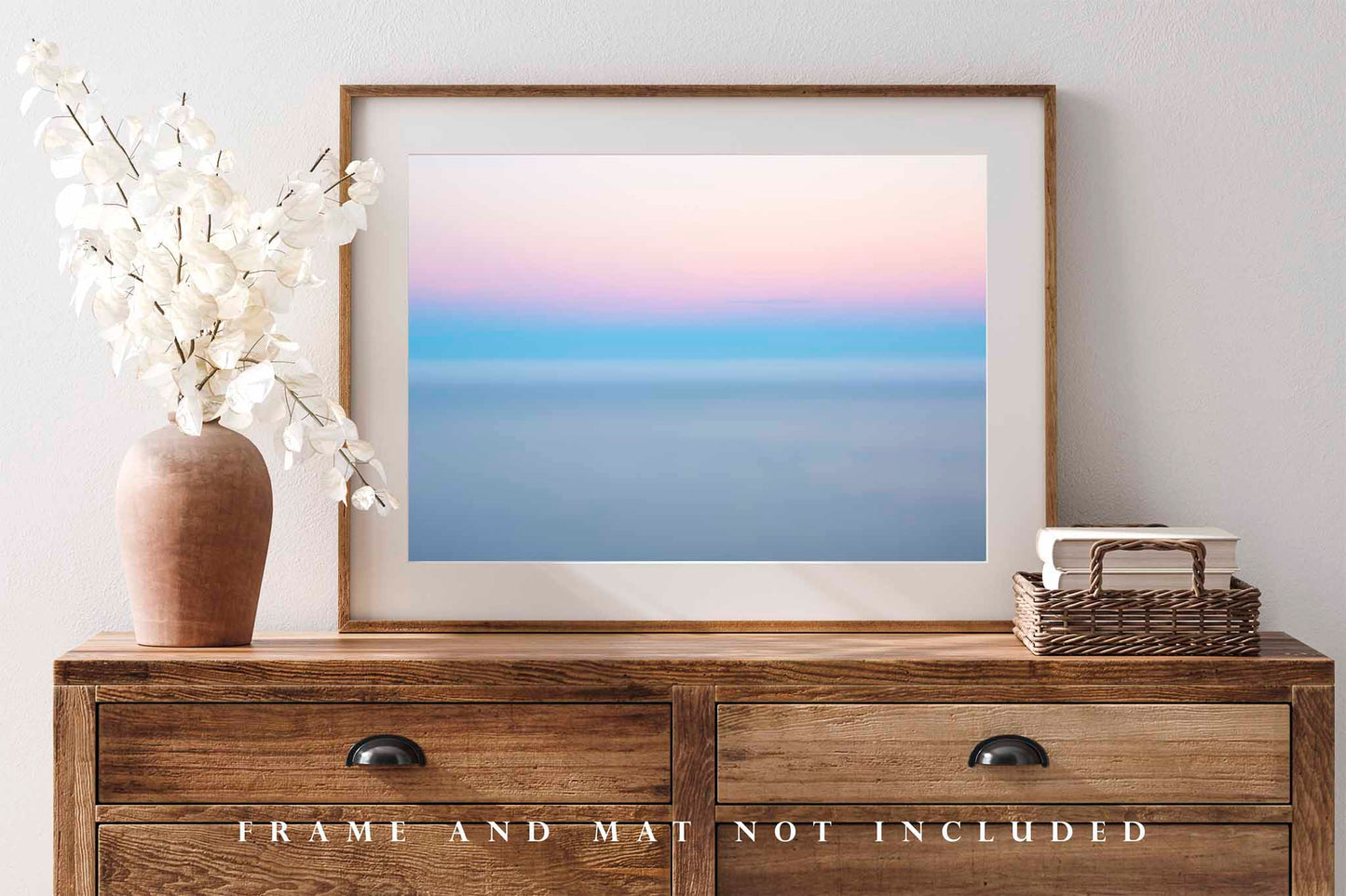 Layer of Fog Over Pacific Ocean in Big Sur California Photo Print (Unframed) | Blurry Abstract Wall Art Coastal Decor
