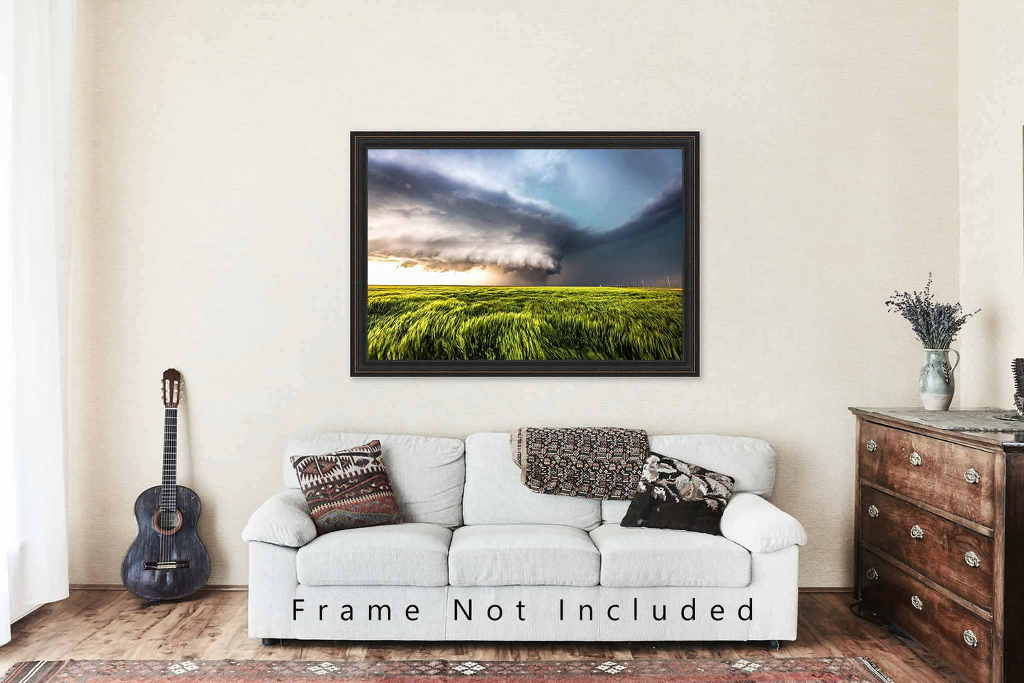 Supercell Thunderstorm Photography Print | Storm Picture | Kansas Wall Art | Weather Photo | Nature Decor | Not Framed