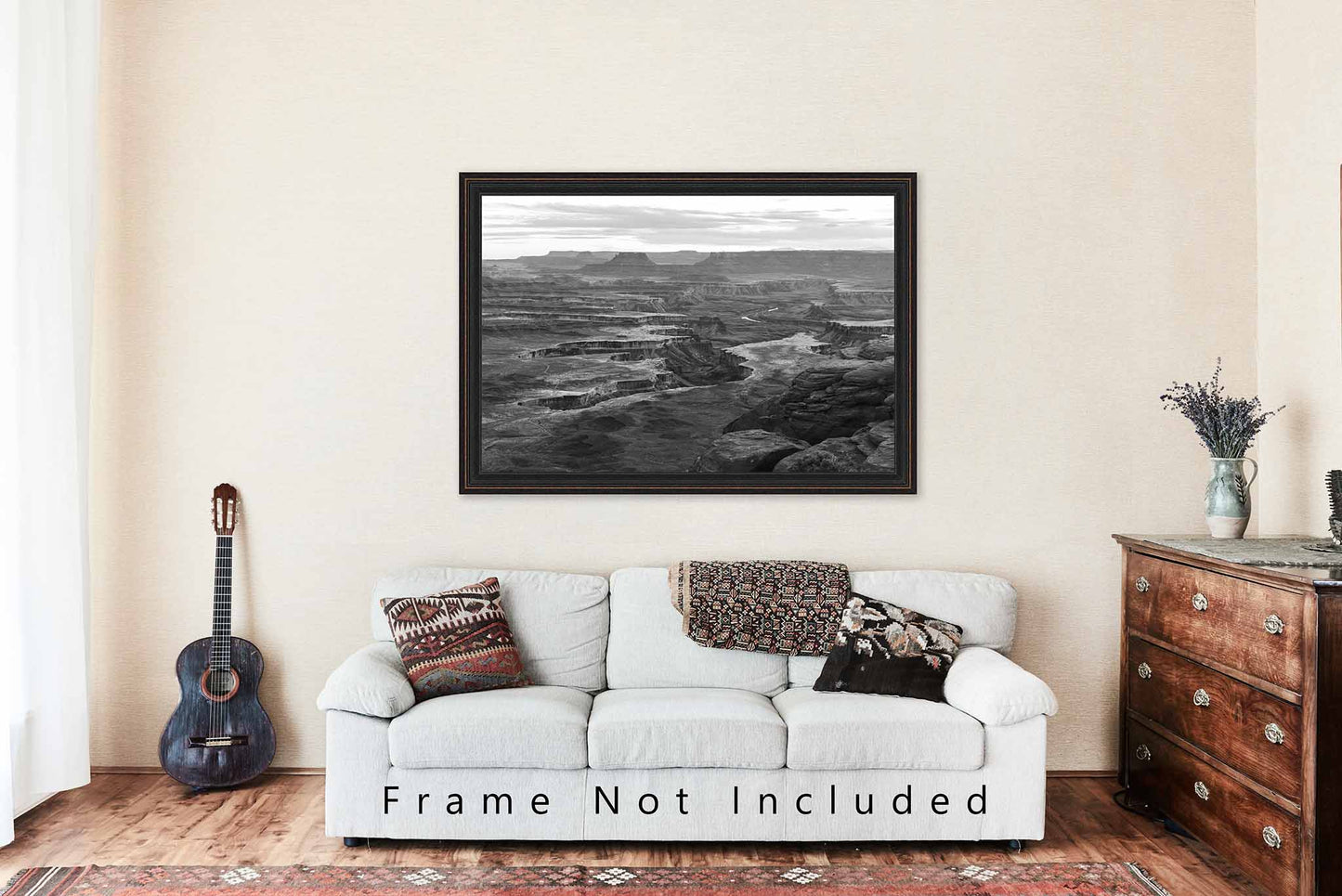 Canyonlands Photography Print | National Park Picture | Black and White Wall Art | Utah Landscape Photo | Nature Decor | Not Framed