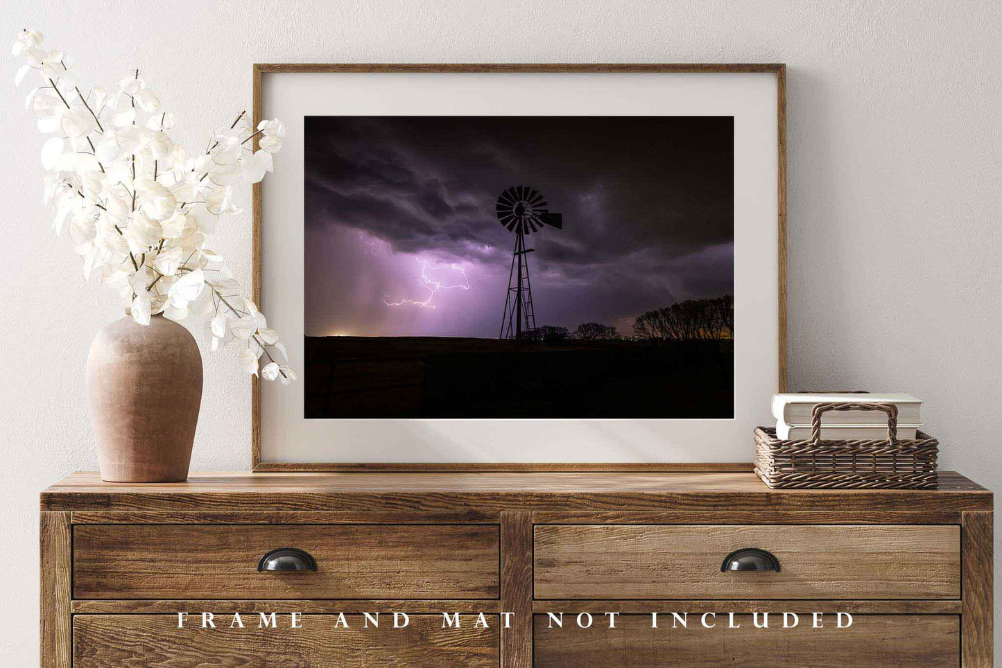 Storm Photo Print | Windmill Picture | Oklahoma Wall Art | Landscape Photography | Farmhouse Decor
