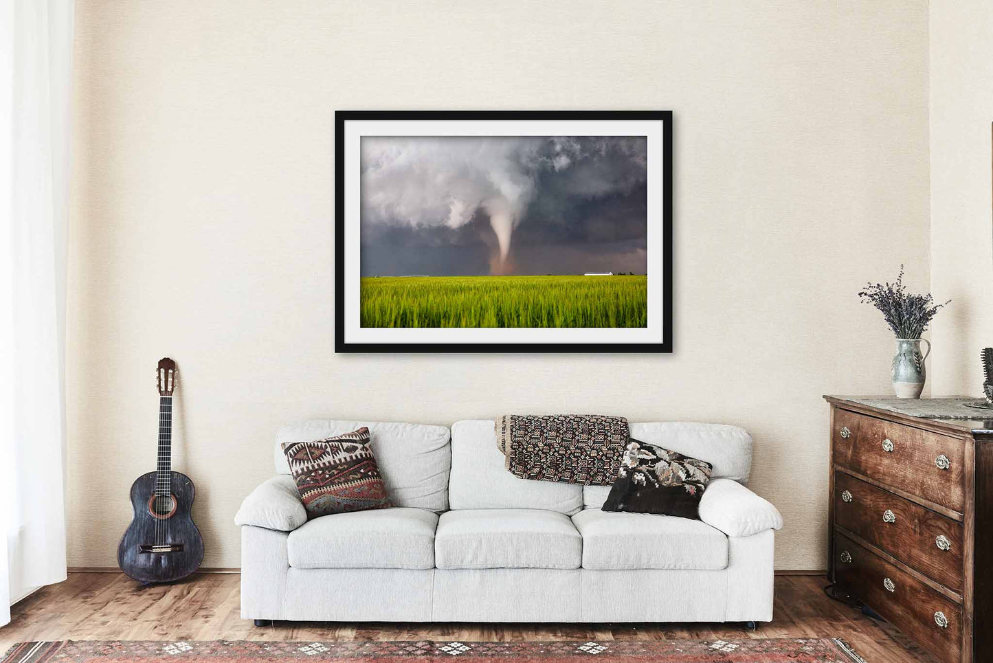 Tornado Framed and Matted Print | Storm Photo | Weather Decor | Texas Photography | Nature Wall Art | Ready to Hang