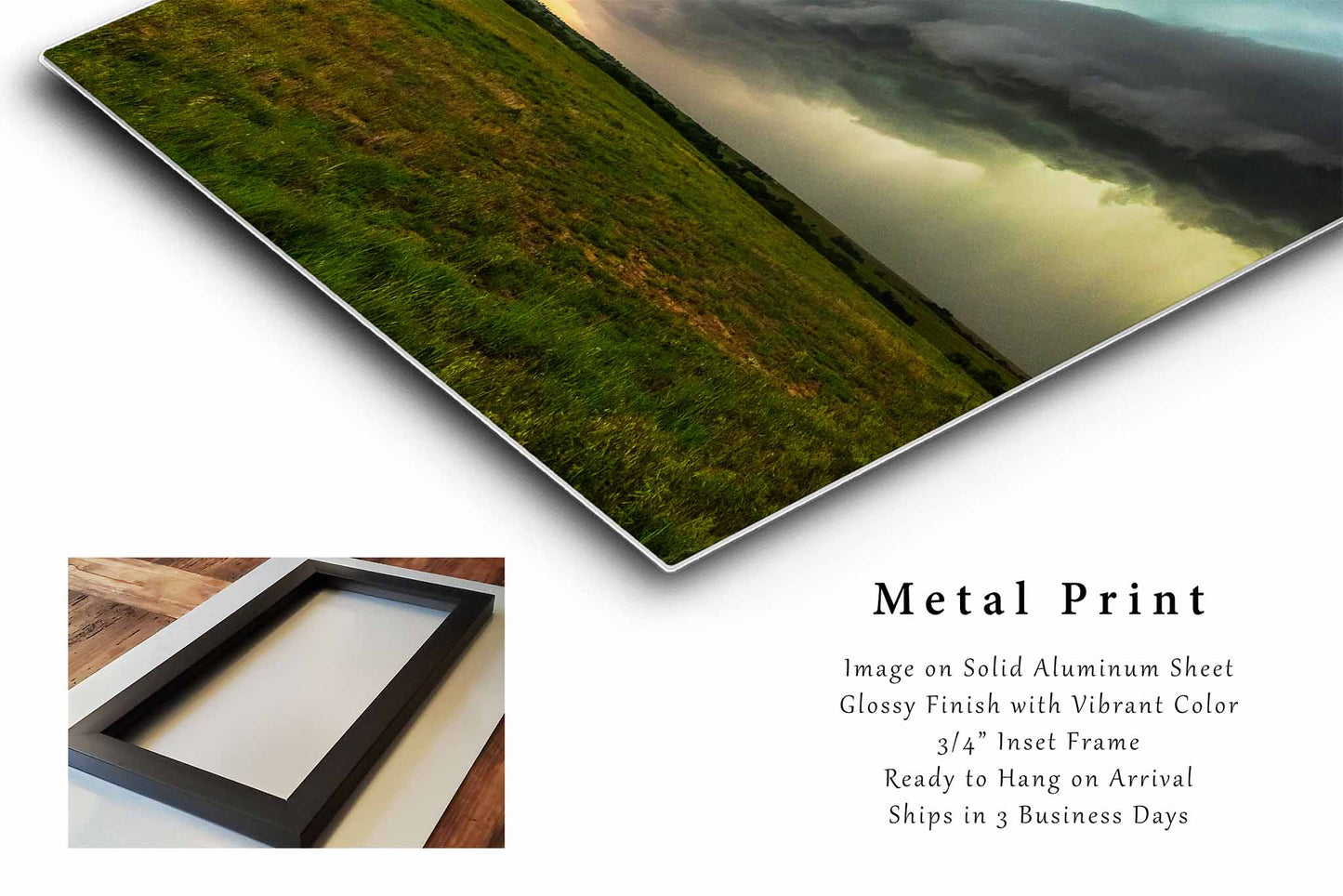 Make Way | Supercell Thunderstorm Shelf Cloud Metal Print Wall Art | Vertical Oklahoma Weather Photography
