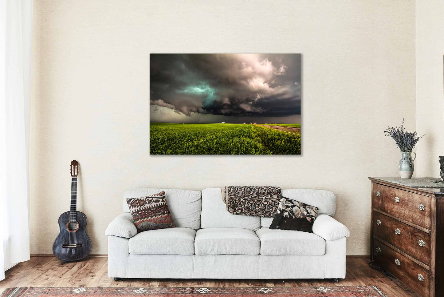Storm Metal Print | Thunderstorm Over Farmhouse Photo | Weather Photography | Colorado Picture | Great Plains Decor