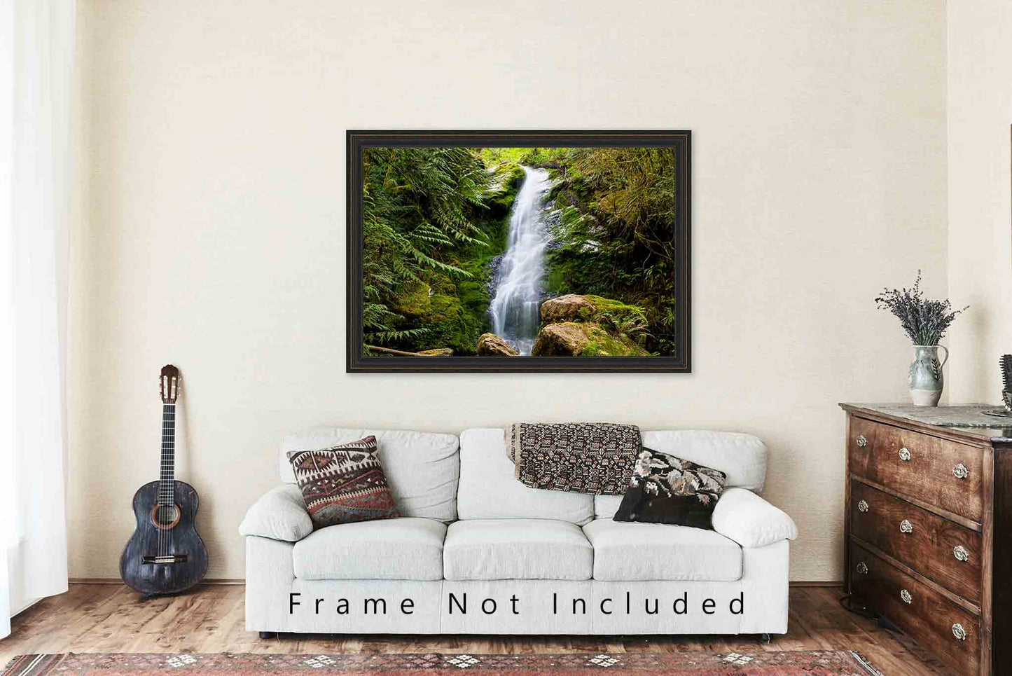 Waterfall Photography Print - Wall Art Picture of Merriman Falls in Quinault Rainforest in Washington State Pacific Northwest Nature Decor