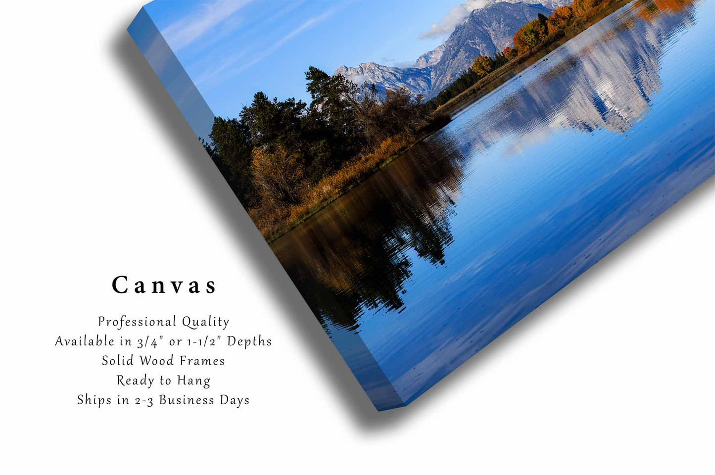 Grand Teton National Park Canvas | Mount Moran Gallery Wrap | Snake River Photography | Wyoming Wall Art | Rocky Mountain Decor | Ready to Hang