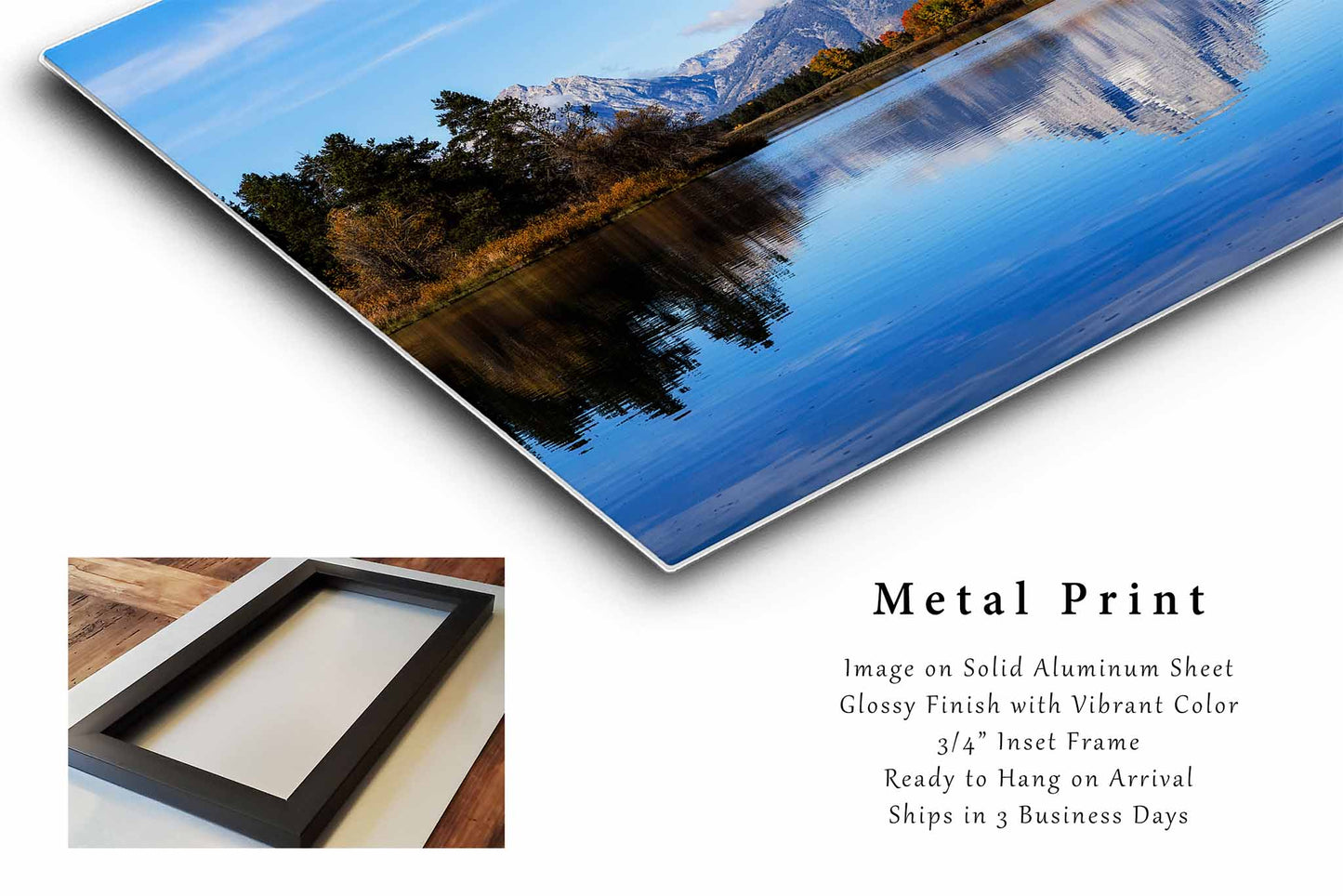 Grand Teton National Park Metal Print | Mount Moran Photography | Snake River Wall Art | Wyoming Photo | Rocky Mountain Decor | Ready to Hang