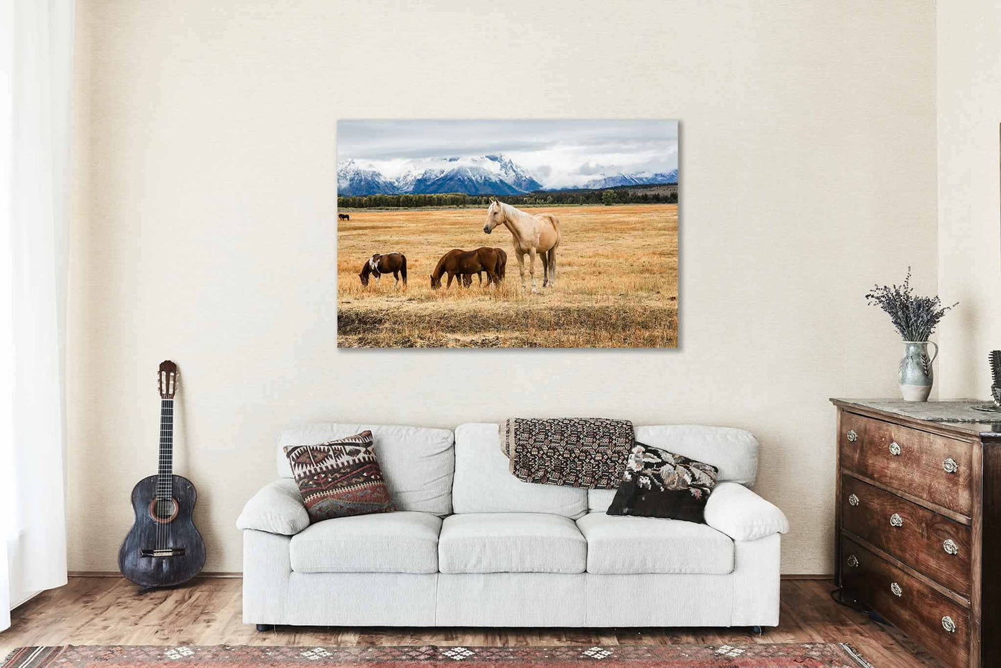 Palomino Horse Canvas | Equine Gallery Wrap | Grand Teton Photography | Wyoming Wall Art | Western Decor | Ready to Hang