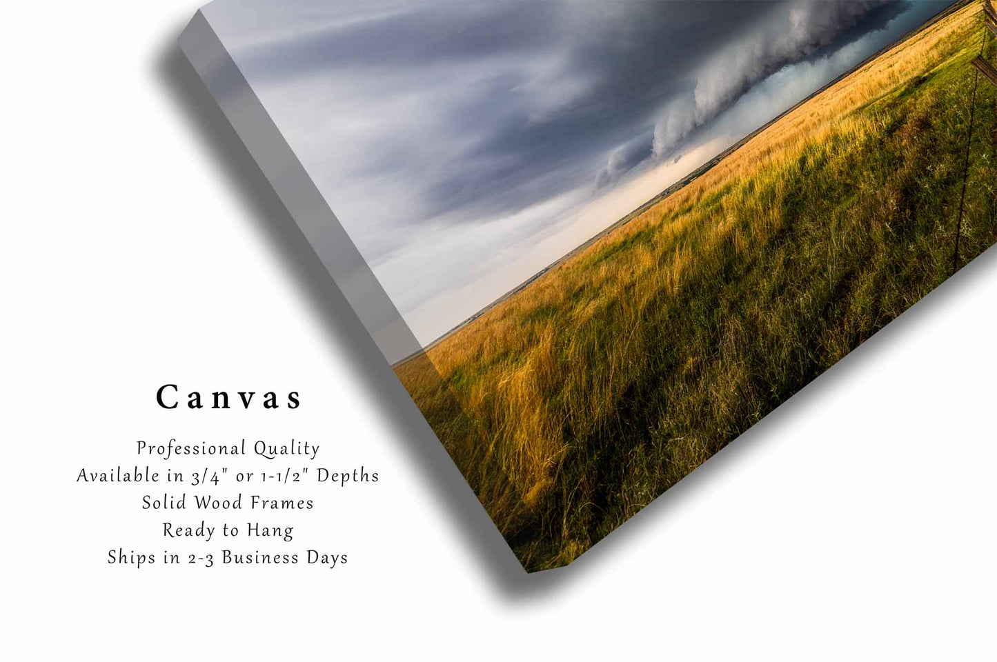 Storm Canvas | Supercell Thunderstorm Gallery Wrap | Weather Photography | Oklahoma Sky Wall Art | Nature Decor | Ready to Hang