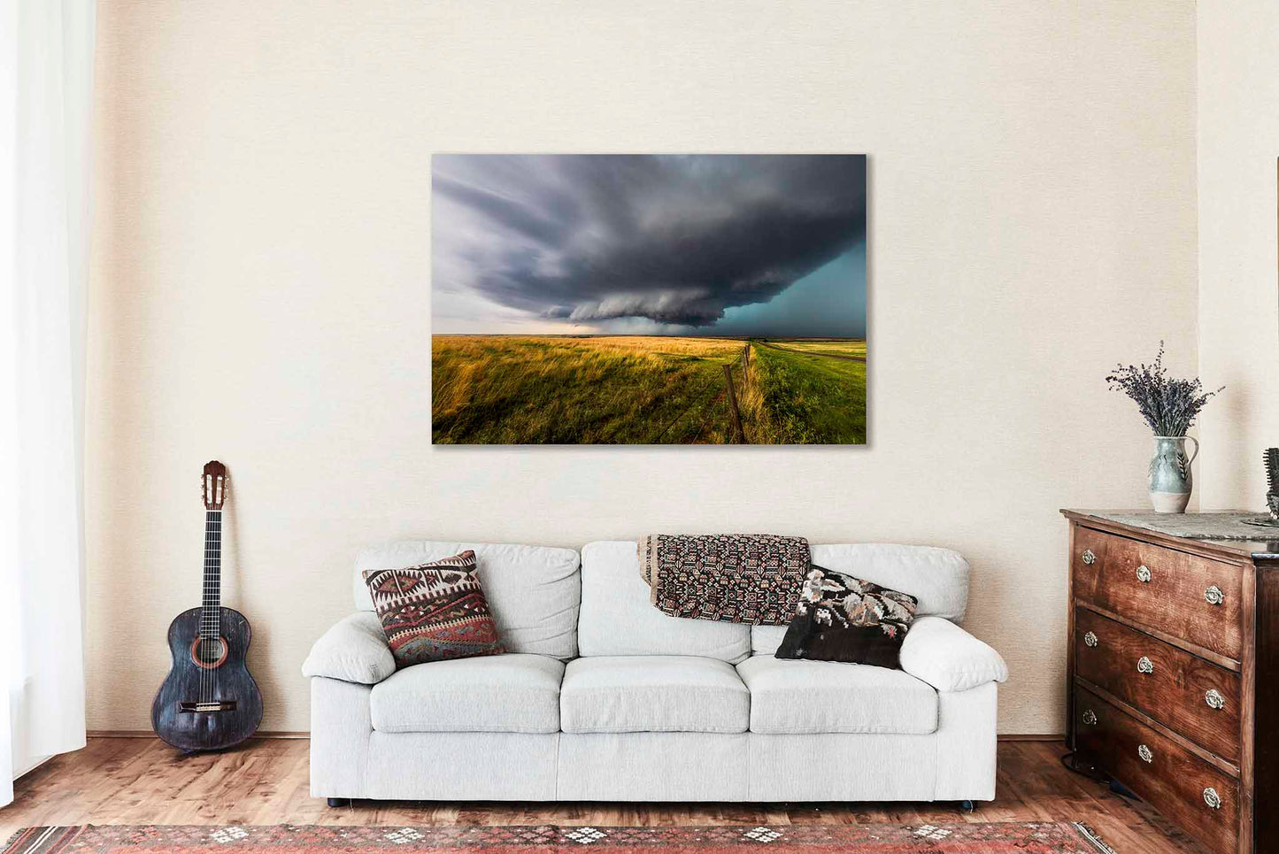 Storm Canvas | Supercell Thunderstorm Gallery Wrap | Weather Photography | Oklahoma Sky Wall Art | Nature Decor | Ready to Hang