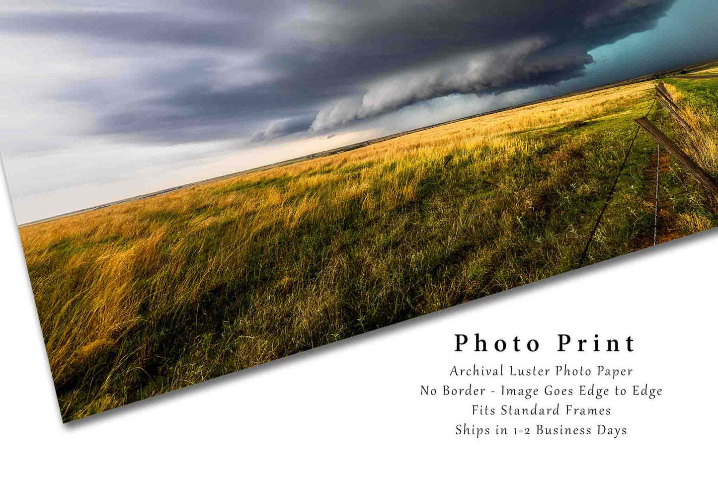 Storm Photo Print | Supercell Thunderstorm Picture | Oklahoma Wall Art | Great Plains Photography | Nature Decor