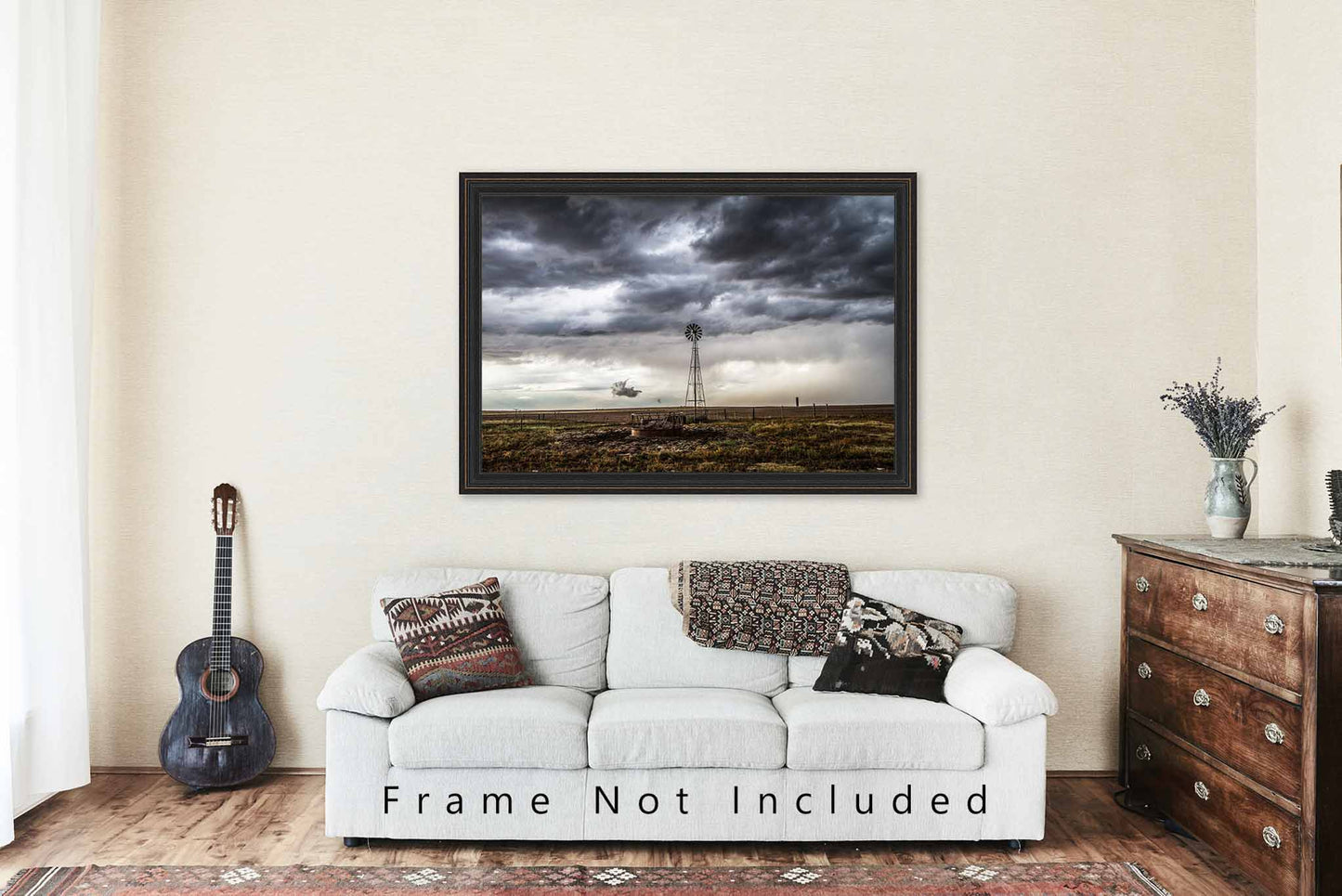 Old Windmill Photography Print | Prairie Picture | Oklahoma Panhandle Wall Art | Great Plains Photo | Farmhouse Decor | Not Framed