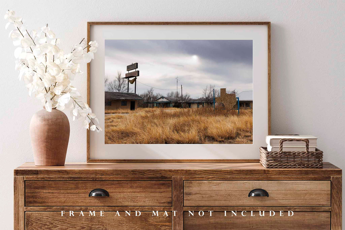 Abandoned Roadside Motel in Texas Panhandle Photo Print (Unframed) | Route 66 Wall Art Vintage Americana Decor