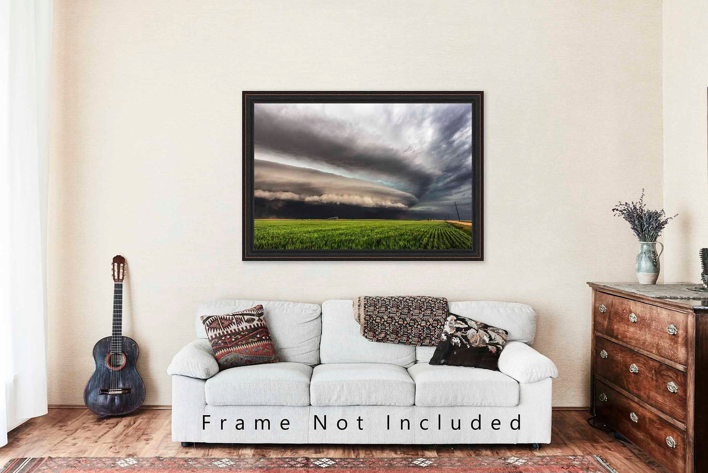Supercell Thunderstorm Photography Print | Shelf Cloud Picture | Storm Wall Art | Kansas Photo | Weather Decor | Not Framed