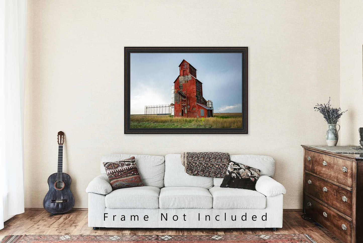 Country Photo Print | Abandoned Wooden Grain Elevator Picture | Texas Wall Art | Farm Photography | Farmhouse Decor