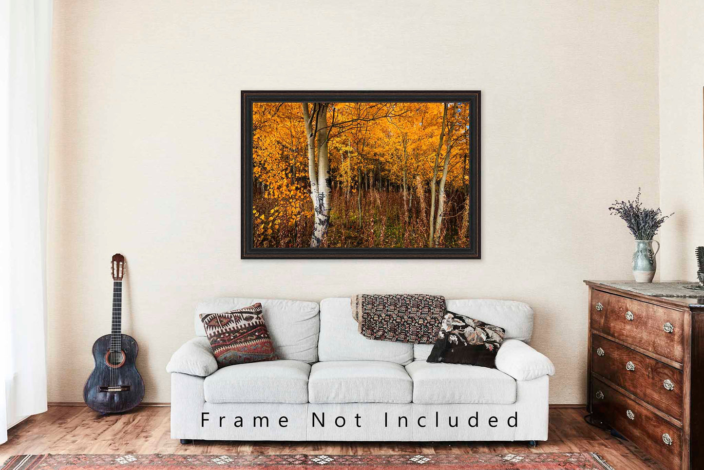 Aspen Trees Photography Print | Autumn Forest Picture | Western Wall Art | Wyoming Photo | Nature Decor | Not Framed