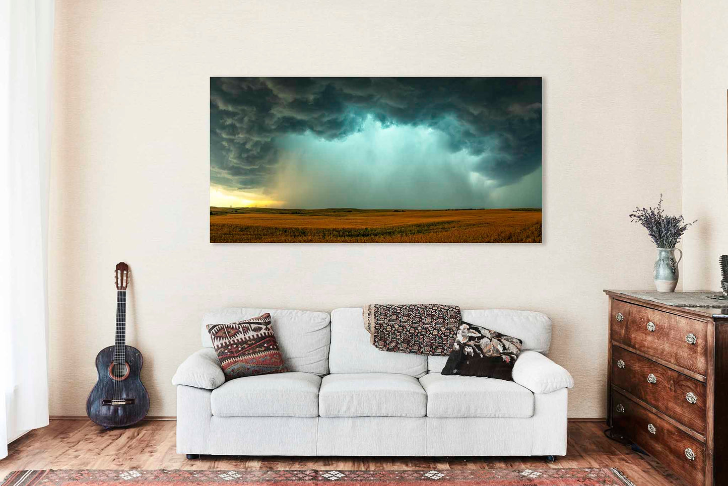 Storm Metal Print | Panoramic Thunderstorm Photography | Great Plains Wall Art | Oklahoma Panorama Photo | Weather Decor | Ready to Hang