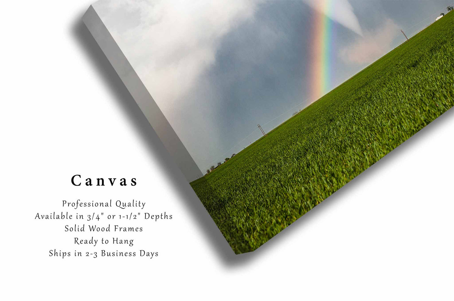 Tornado Canvas | Rainbow Gallery Wrap | Storm Photography | Texas Wall Art | Nature Decor | Ready to Hang