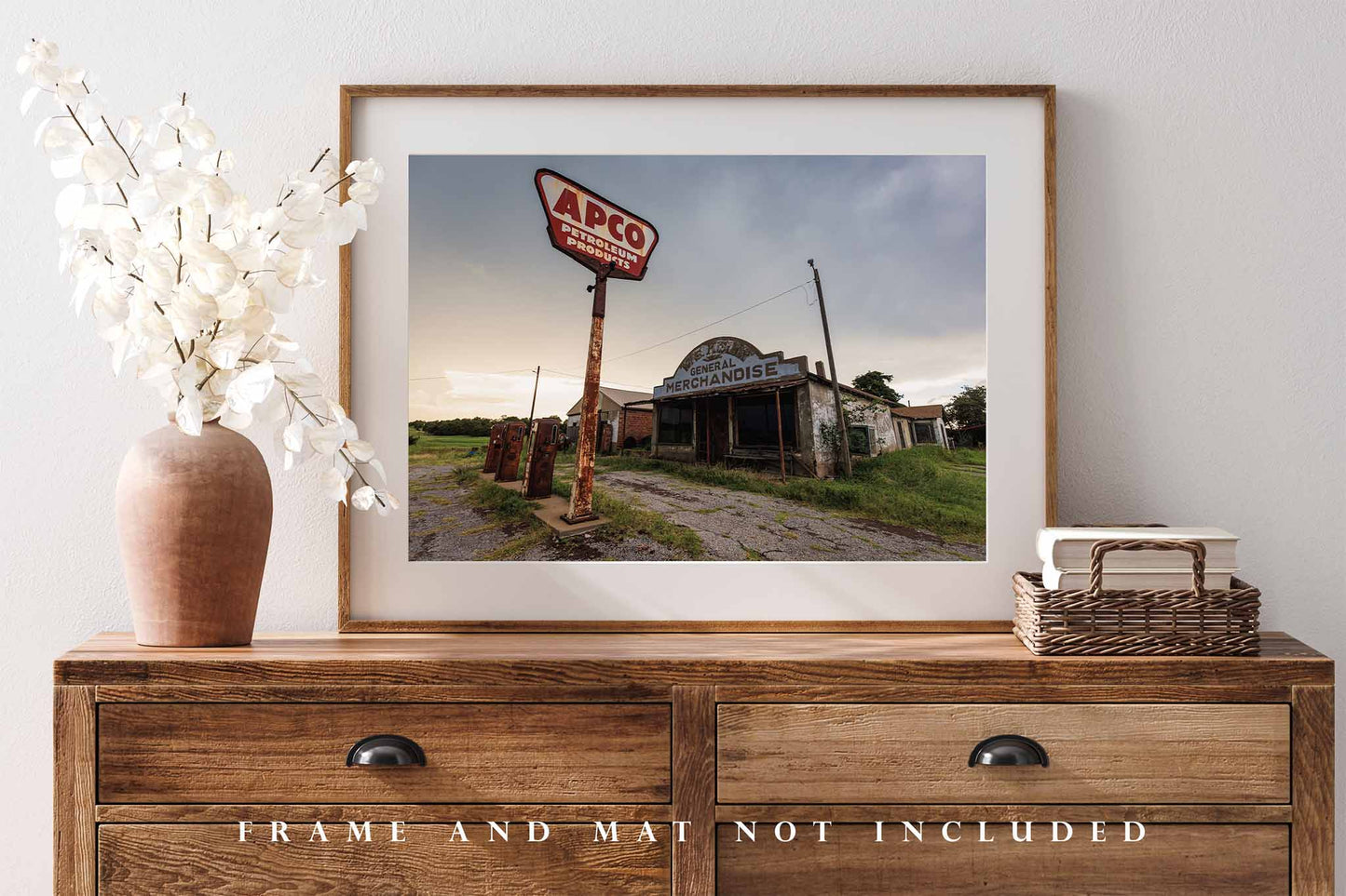 Gas Station Photography Print | Abandoned Picture | Rural Americana Wall Art | Oklahoma Photo | Garage Decor | Not Framed