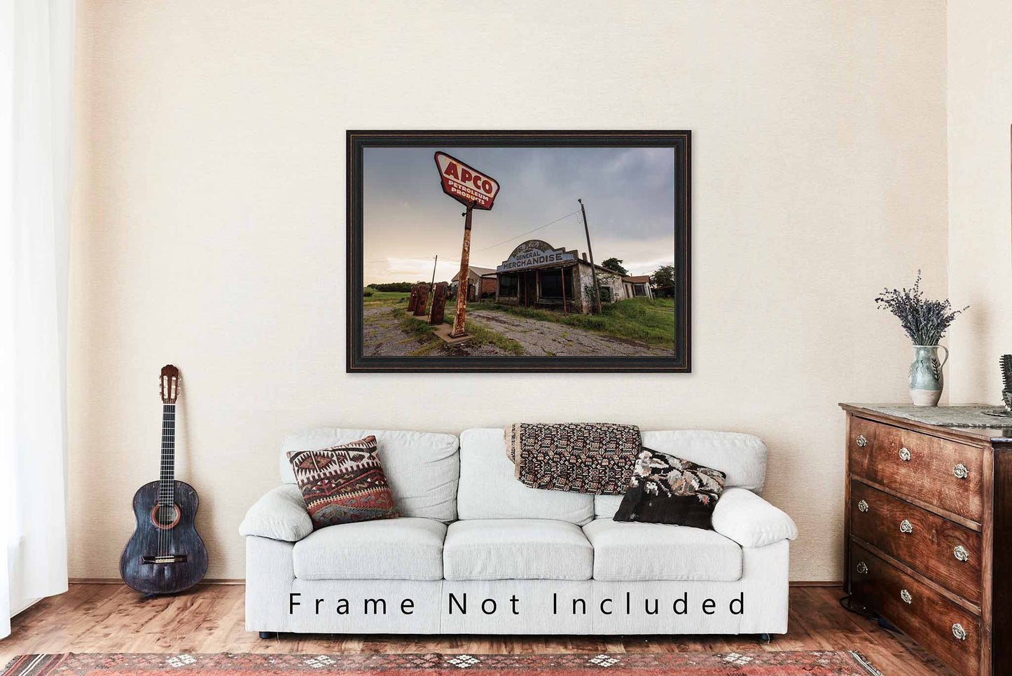 Gas Station Photography Print | Abandoned Picture | Rural Americana Wall Art | Oklahoma Photo | Garage Decor | Not Framed