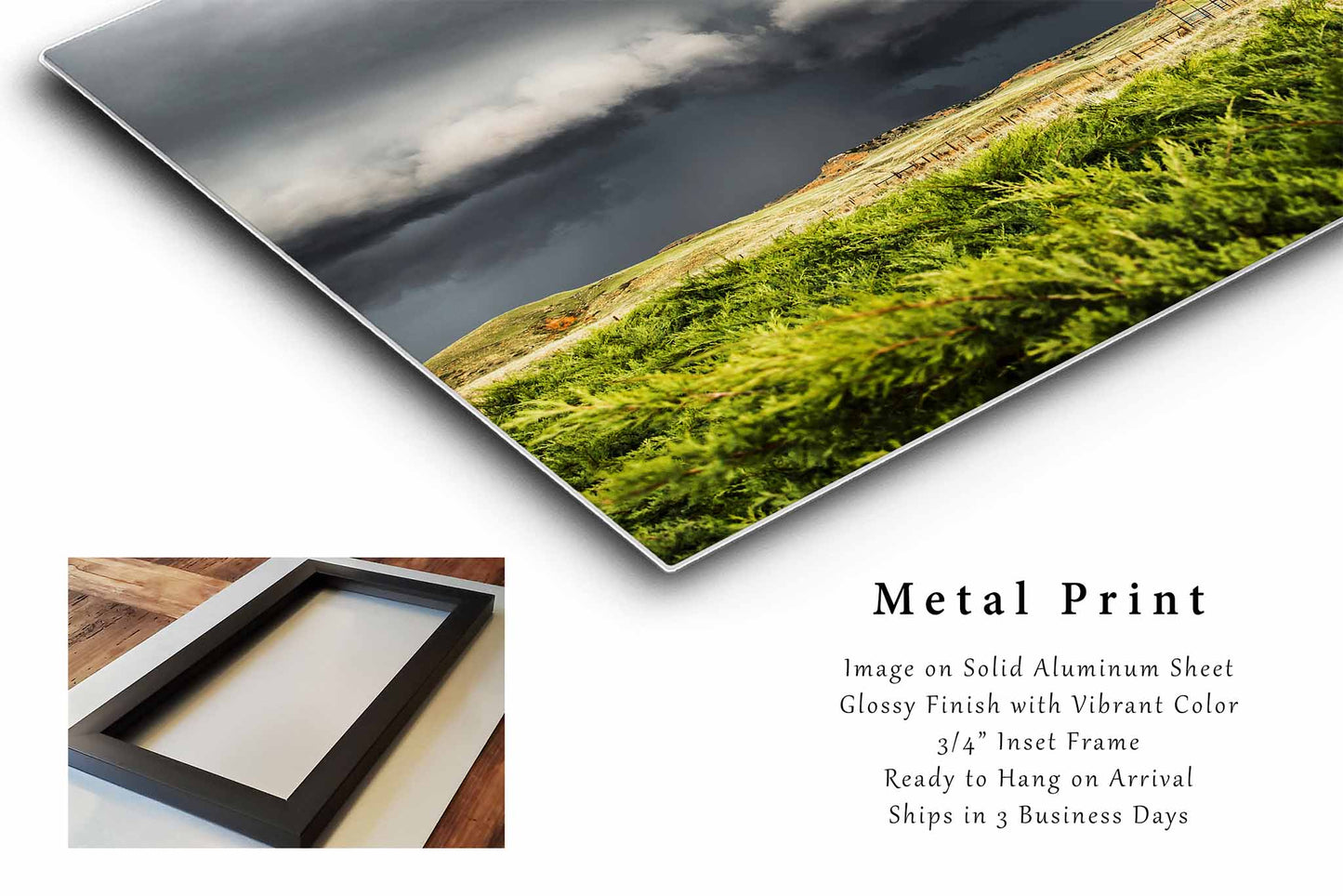 Storm Metal Print | Supercell Thunderstorm Photography | Prairie Wall Art | Nebraska Photo | Weather Decor | Ready to Hang