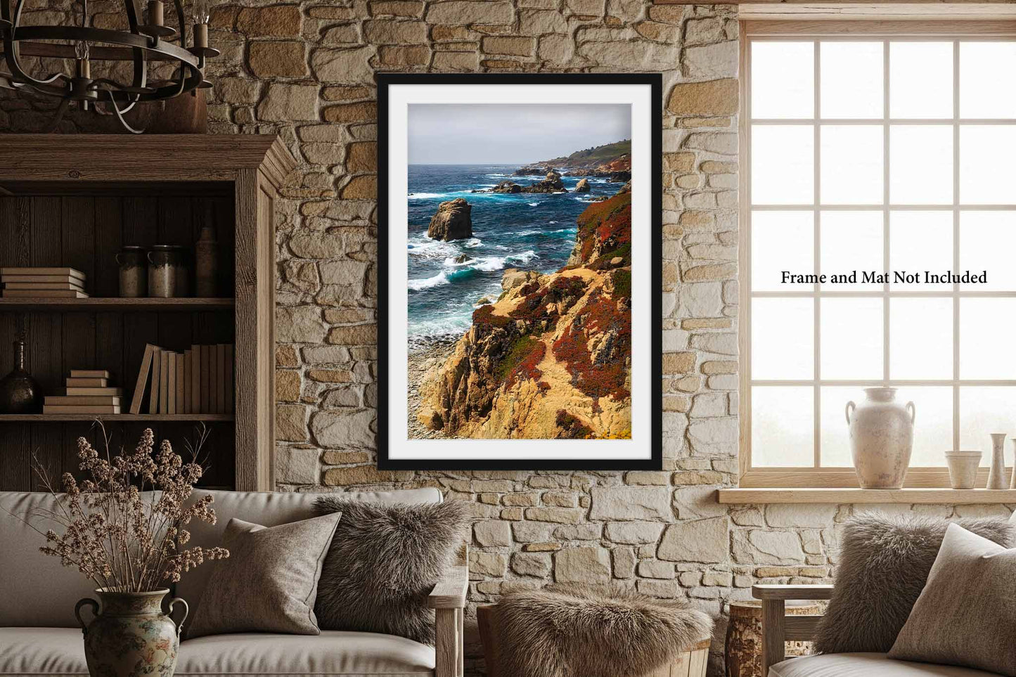 Big Sur Photography Print | California Vertical West Coast Pacific Ocean Vertical Seascape Wall Art Decor | Unframed