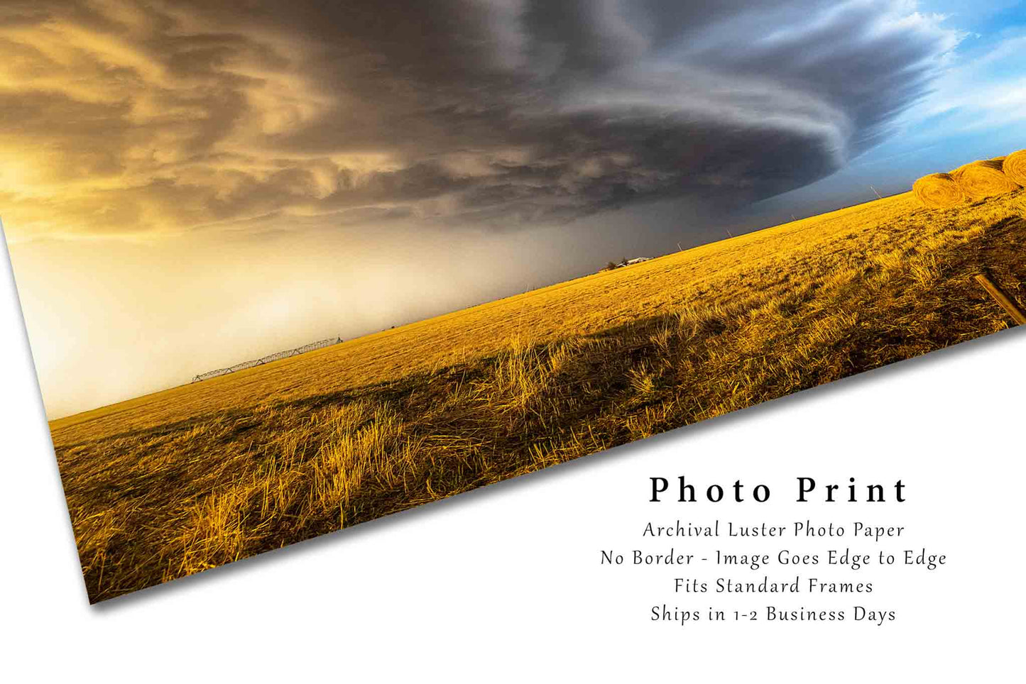 Great Plains Photo Print | Storm Over Farm Picture | Oklahoma Wall Art | Landscape Photography | Thunderstorm Decor