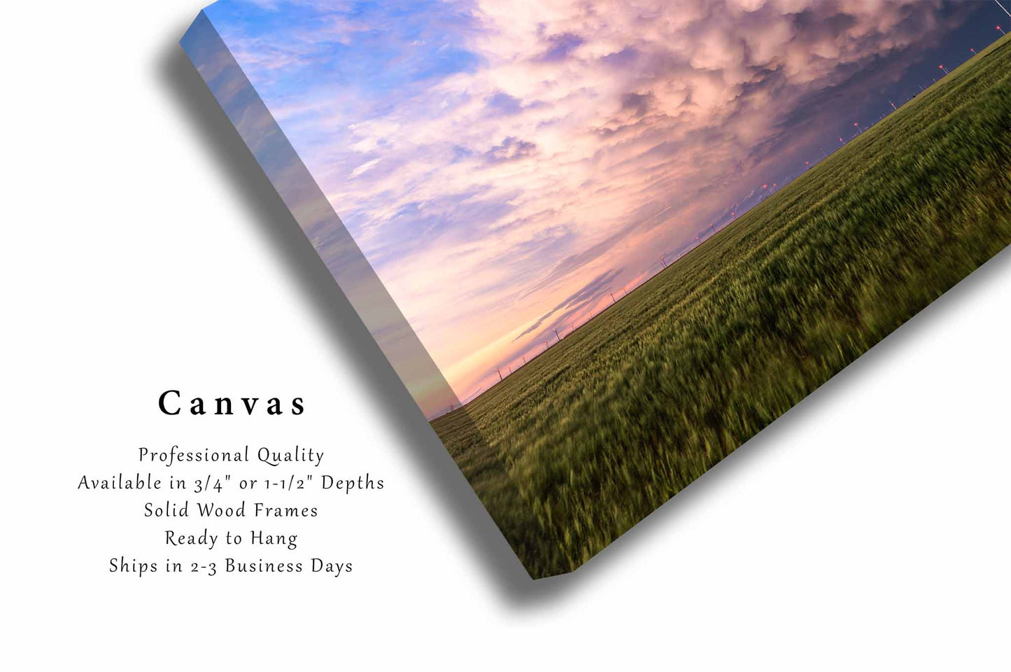 Stormy Sky Canvas | Storm Clouds Gallery Wrap | Thunderstorm Over Wheat Field Photography | Texas Wall Art | Weather Decor | Ready to Hang