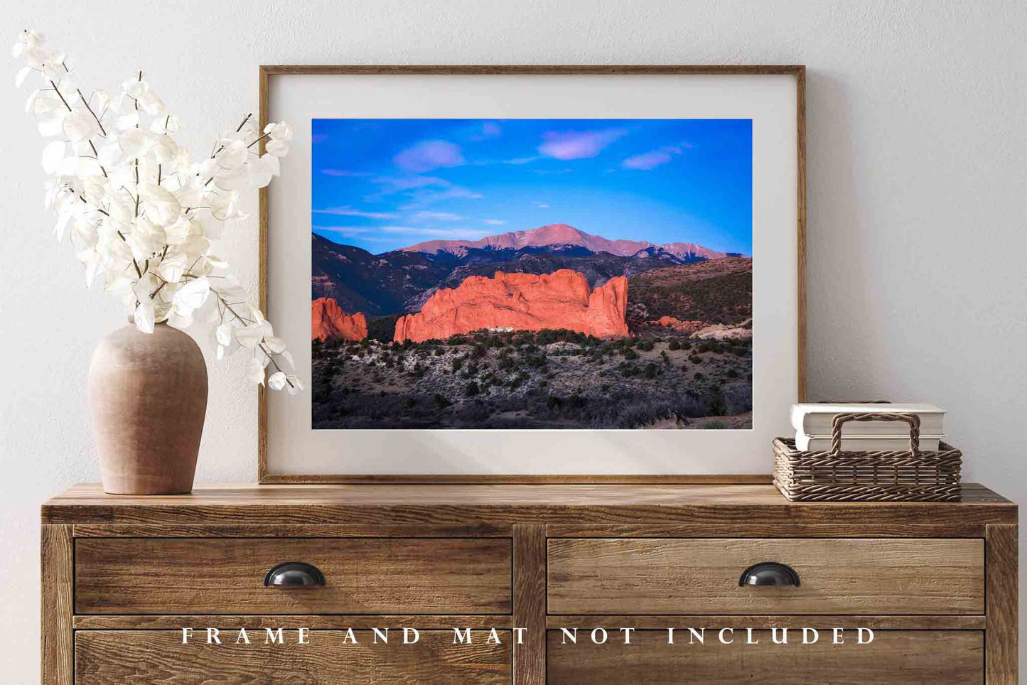 Pikes Peak Photography Print | Garden of the Gods Picture | Rocky Mountain Wall Art | Colorado Landscape Photo | Nature Decor | Not Framed