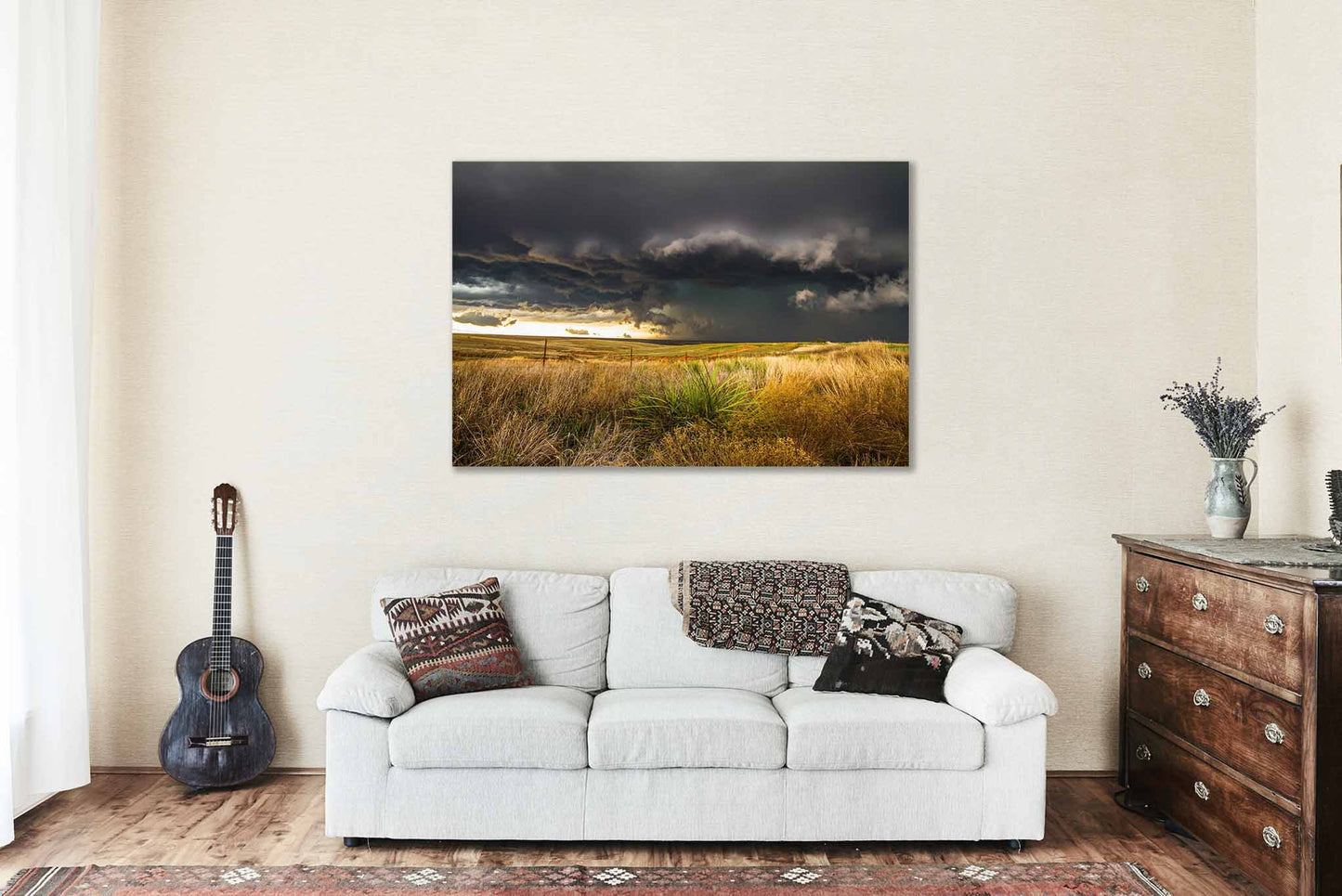 Storm Canvas | Great Plains Gallery Wrap | Thunderstorm Photography | Texas Panhandle Wall Art | Western Decor | Ready to Hang