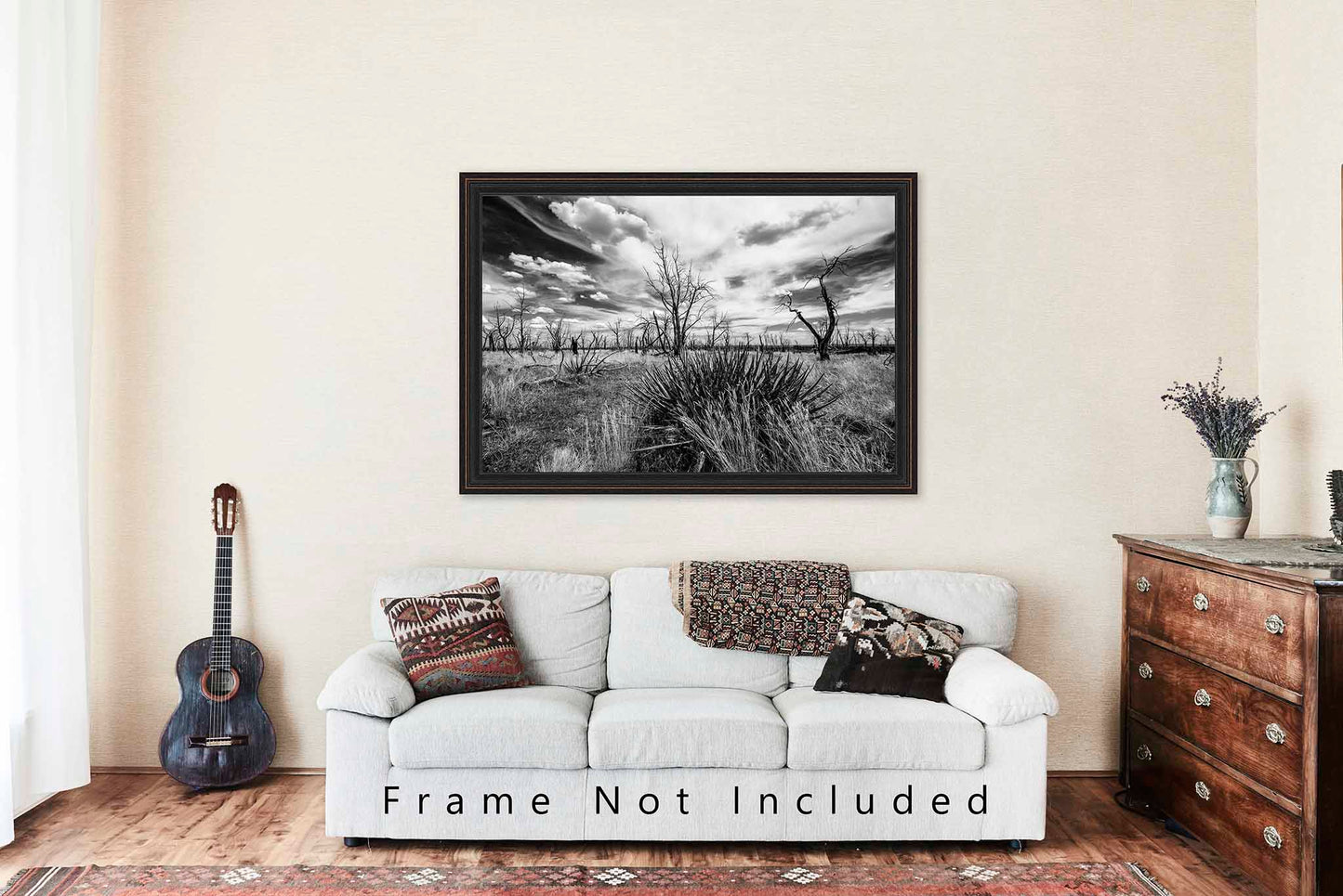 Mesa Verde National Park Landscape Photo Print (Unframed) | Black and White Landscape Wall Art High Desert Decor