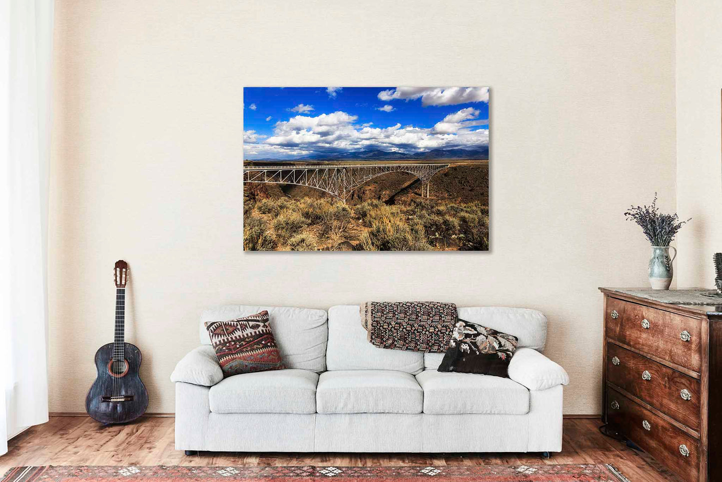 Rio Grande Gorge Bridge Metal Print | Taos Photography | High Desert Wall Art | New Mexico Photo | Southwest Decor | Ready to Hang