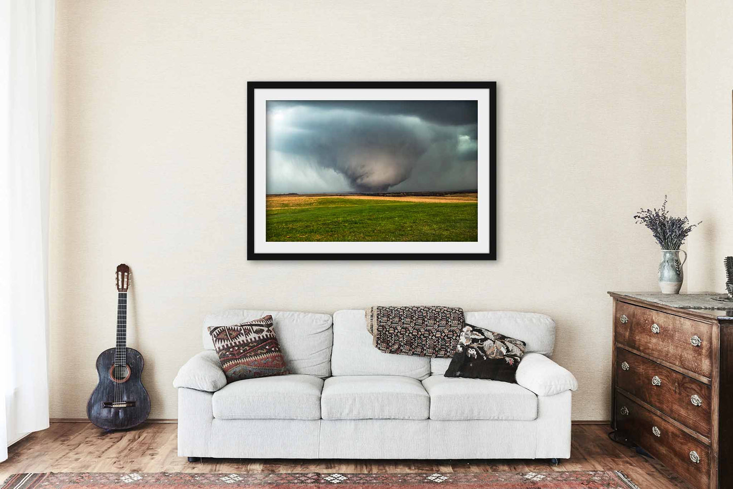 Tornado Framed and Matted Print | Storm Photo | Thunderstorm Decor | Kansas Photography | Weather Wall Art | Ready to Hang