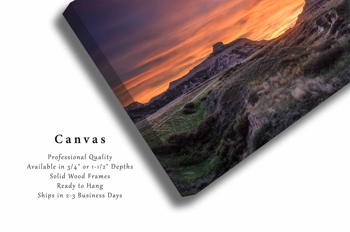 Scotts Bluff Canvas | Prairie Gallery Wrap | Sunset Photography | Nebraska Landscape Wall Art | Western Decor | Ready to Hang